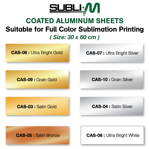 Sublimation Shees, Aluminum Sheets, Printable sheets